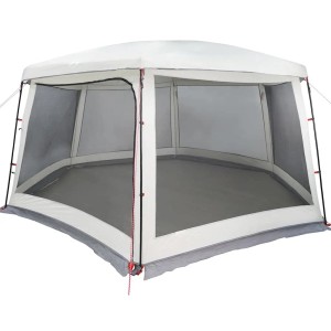 vidaXL Poolzelt mit Abnehmbarem Überzelt Netzwänden Grau 670x590cm 4100633