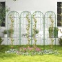 Costway Rankgitter Metall 4er Set Gartenzaun 180 x 50 cm Grün_2