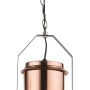 Globo Hängeleuchte Kutum, kupferfarben/schwarz, Ø 26,5 cm. Pendelleuchte mit Textilkabel.