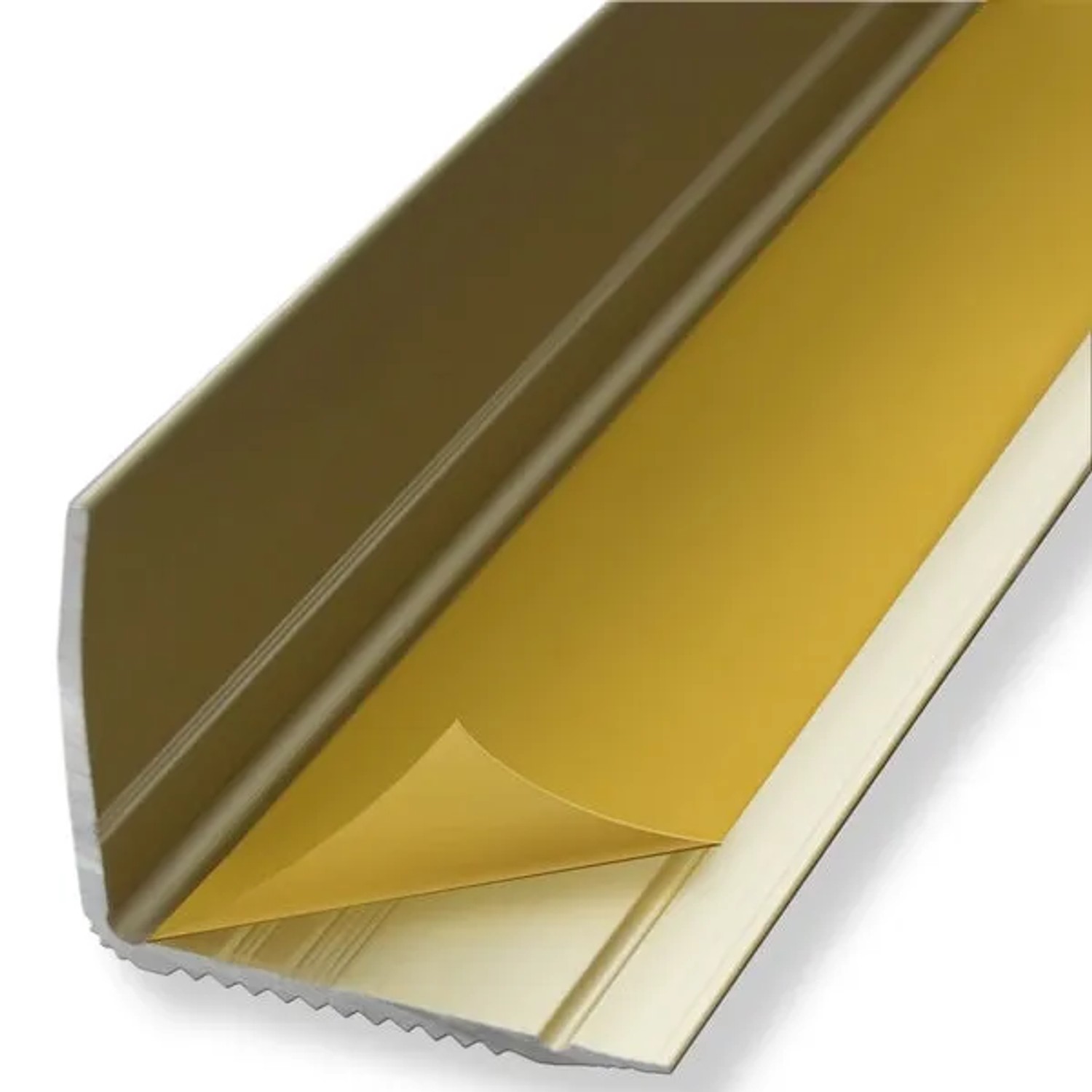 Selbstklebendes KARAT Stufenkantenprofil Integral Form L, Gold, 30x35x1340 mm. Treppenkantenprofil.