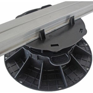 Stelzlager Adapter Clever Click für Ecofix Aluprofil zur Terrassendielen-Montage.