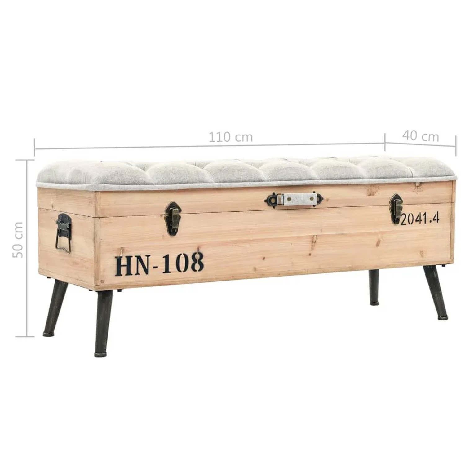 vidaXL Sitzbank mit Stauraum 110 cm Massivholz kaufen bei OBI