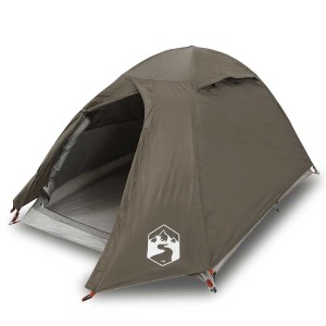 vidaXL Kuppel-Campingzelt 2 Personen Braun Wasserdicht 4009613