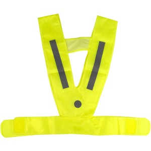 Gelber Apa Kinder Reflexkragen mit Reflexstreifen für mehr Sicherheit im Straßenverkehr.