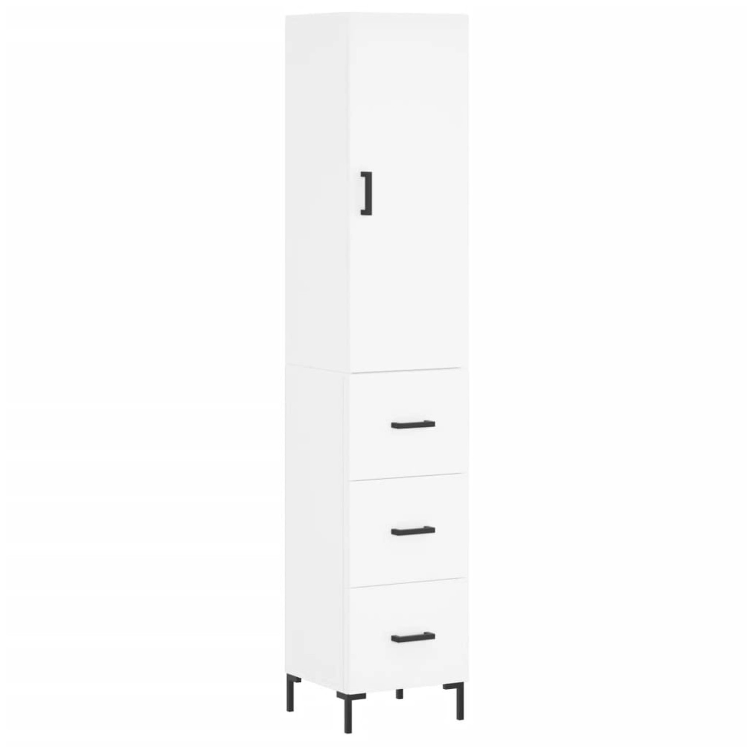 vidaXL Highboard Weiß 34,5x34x180 cm Holzwerkstoff 3198849 günstig online kaufen