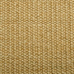 Detailaufnahme: Naturfarbener KARAT Sisal Teppich Sylt, gewebte Textur.