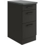 OPTIFIT Madrid420 Küchenunterschrank, 40 cm, Anthrazit Matt mit Schubladen und Arbeitsplatte.