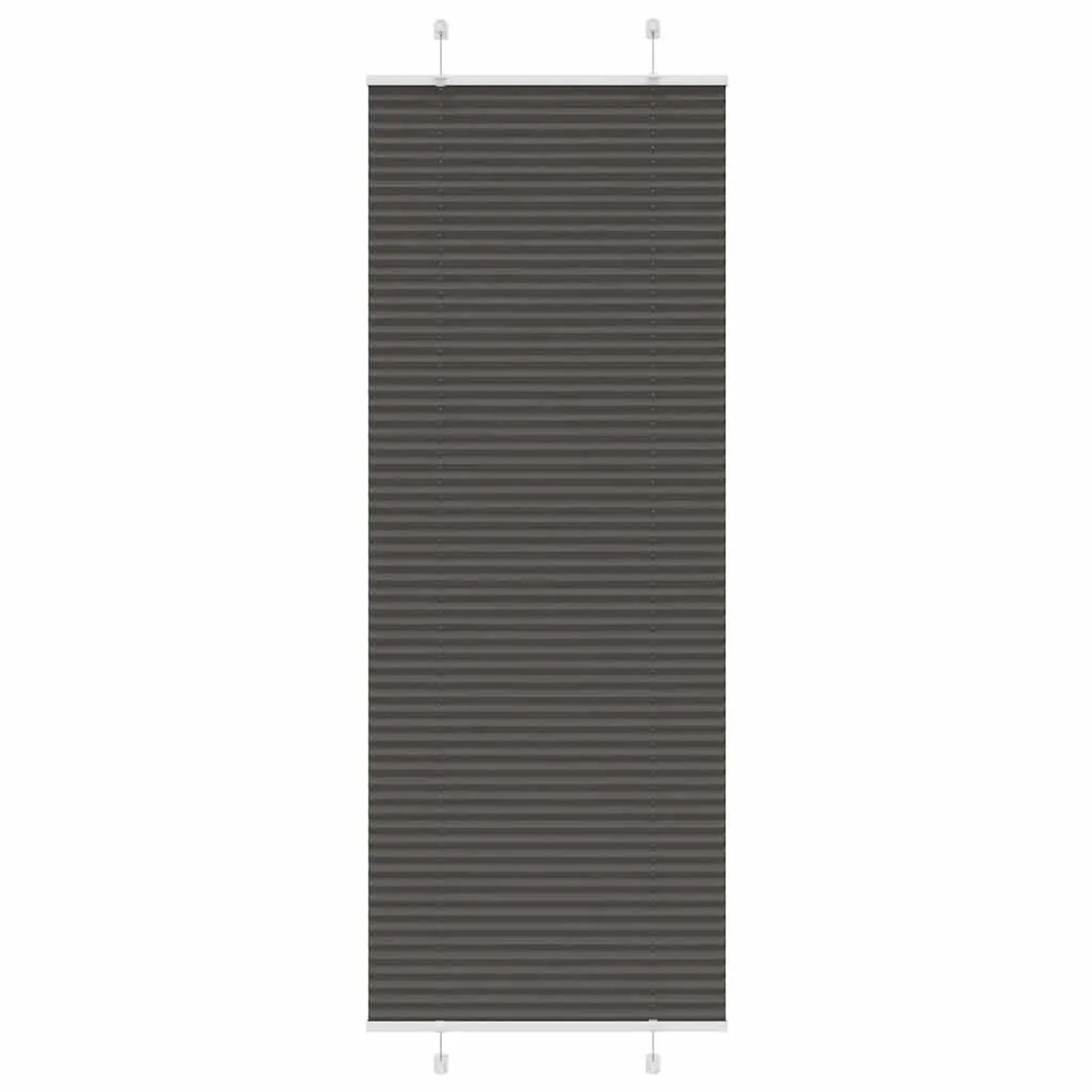 vidaXL Plissee Schwarz 80x200 cm Stoffbreite 79,4 cm Polyester 4015156 günstig online kaufen
