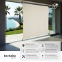 Beige Tectake Senkrechtmarkise 180x250cm für Terrasse & Balkon, UV-Schutz.