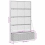 Schwarzer vidaXL Pflanzkübel aus Metall, 105x30x170cm, mit Rankgitter. Ideal für Garten und Balkon.