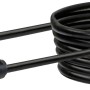 Schwarzes Schwaiger Antennenkabel, 7,5 m, mit IEC-Steckern für Audio- und Videoübertragung.