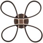 Moderne Trio LED Deckenleuchte Fly, 40 cm, schwarz matt, geschwungenes Design.