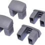 Fußkappen für Bonlee Gartenstuhl/Klappsessel, 4er-Set, Kunststoff, grau.