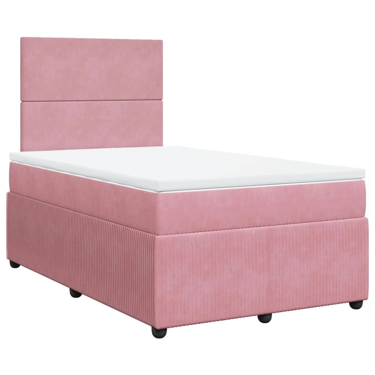 vidaXL Boxspringbett mit Matratze Rosa 120x200 cm Samt2098806 günstig online kaufen