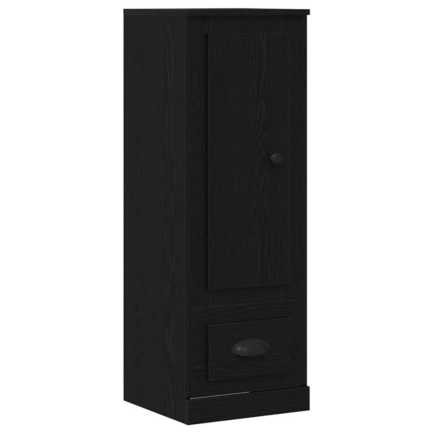 vidaXL Highboard schwarz Eiche Schwarze Eiche 36 x 35,5 x 103,5 cm 862819