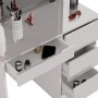 Vicco Schminktisch Sherry, weiß hochglanz, 90 cm, mit LED-Spiegel und Schubladen.