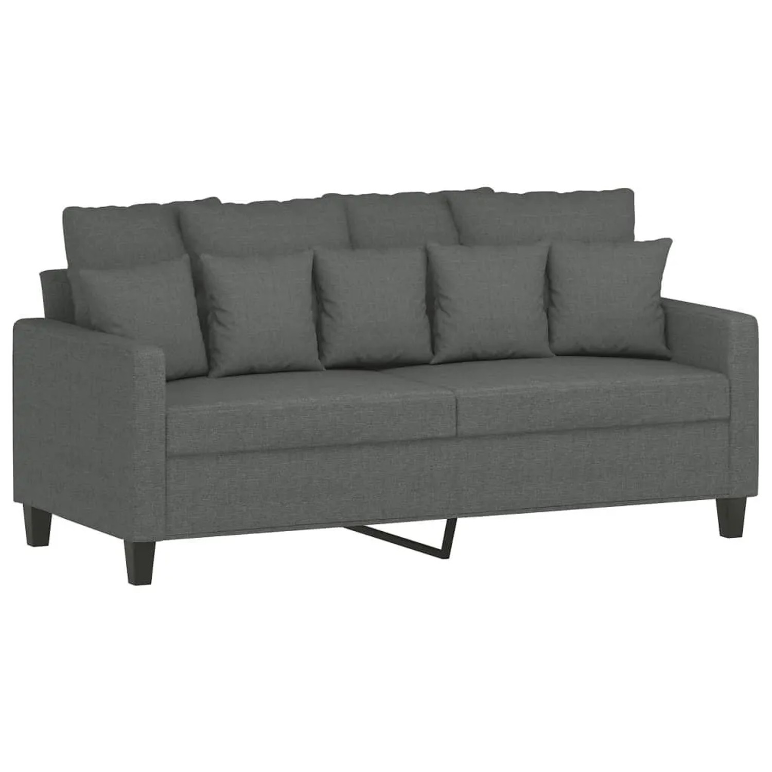 vidaXL 2-Sitzer-Sofa Dunkelgrau 140 cm Stoff 359268 günstig online kaufen