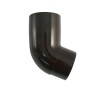 Brauner Marley Fallrohrbogen 67 Grad DN 105 aus Kunststoff für Dachrinnen.