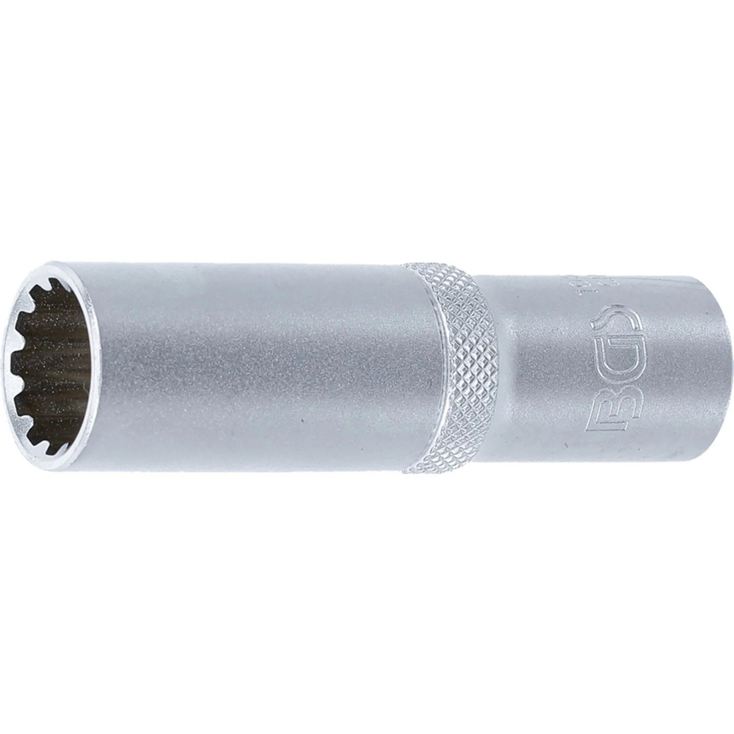 BGS Steckschlüssel Einsatz Gear Lock Tief Antrieb Innenvierkant 12 5 Mm  1 2 Zoll  SW 15 Mm 10255