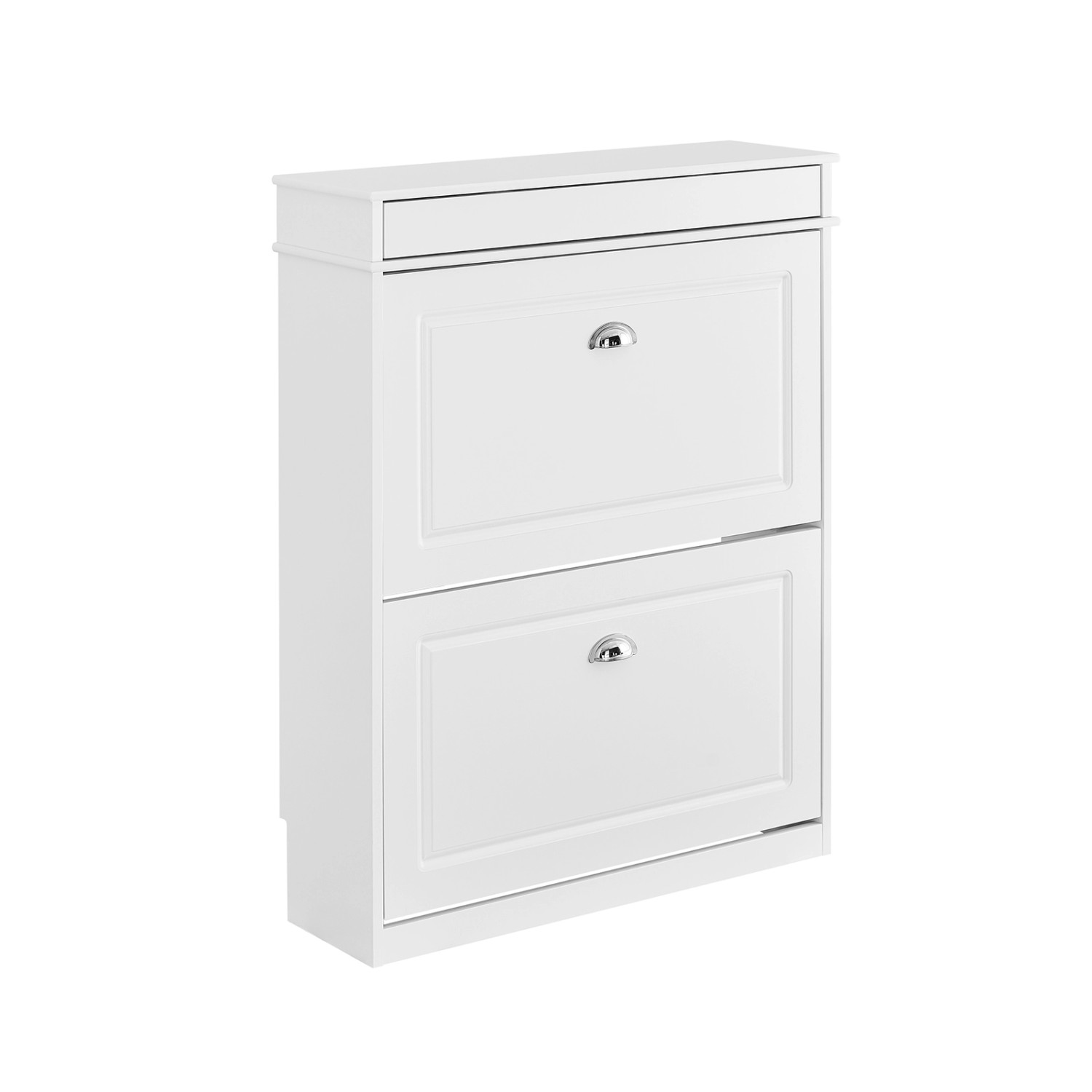 SoBuy Schuhschrank Schmal mit 2 Klappen Schuhkommode Schuhregal 75x96x24cm günstig online kaufen