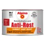 Dose Alpina Metallschutz-Lack Anti-Rost Rot glänzend, 300ml, 3in1 Rostschutz Technologie.
