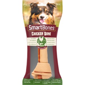 SmartBones Kauknochen Huhn, Größe L, 1 Stück. Hunde-Snack ohne Rohhaut mit Hähnchen und Gemüse.