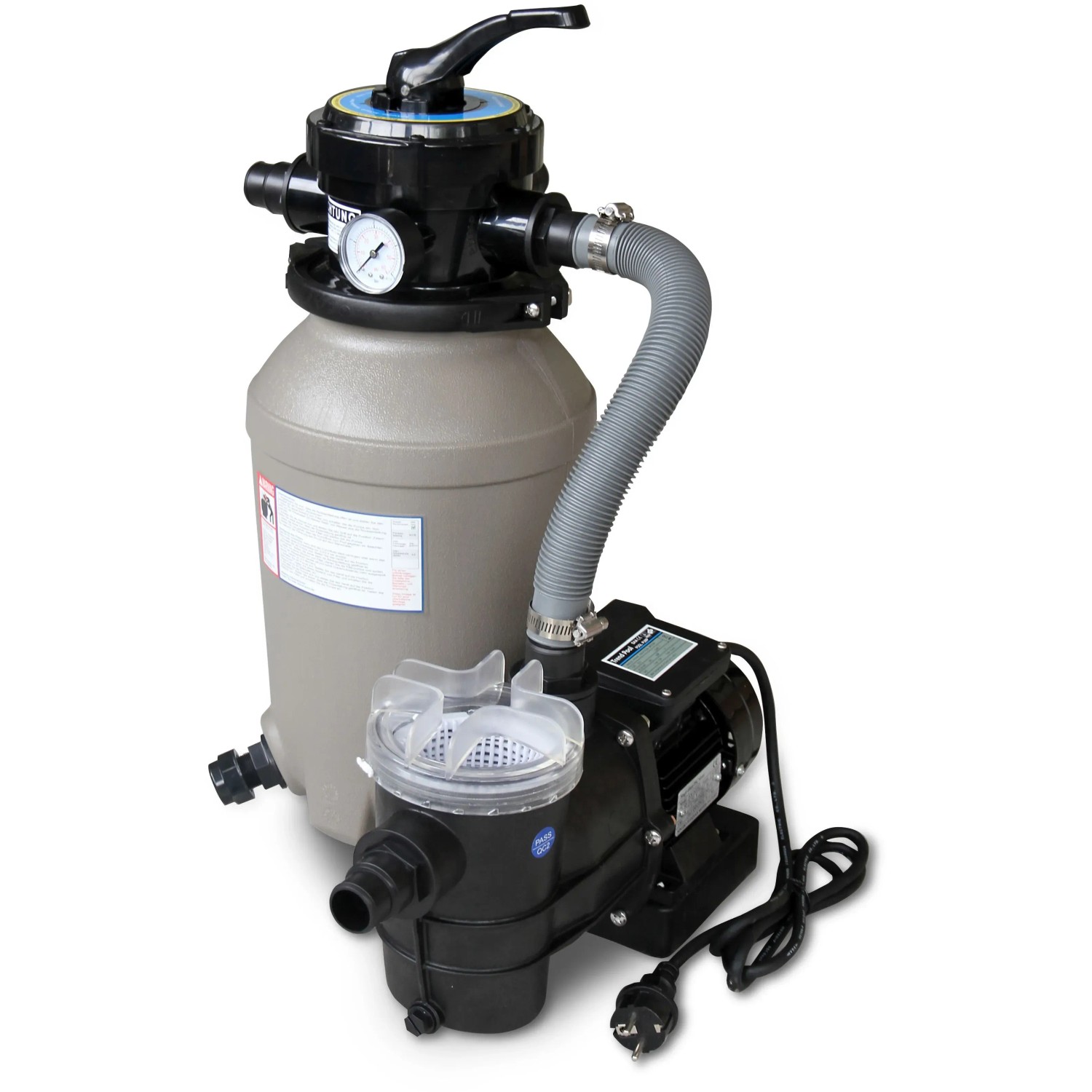 Sandfilteranlage für Karibu Pool, zur Reinigung des Poolwassers.