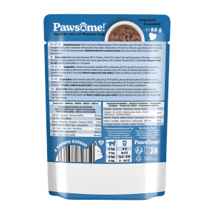 Pawsome Katzen-Nassfutter Adult Lachs, 85g Packung.