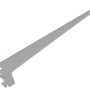 Silberner Einlochträger, 40 cm, für Regalböden und Möbelbau, mit Einhängehaken.