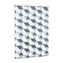 Relaxdays Duschrollo Kunststoff Aluminium Grau Blau Beige Wasserabweisend 120 cm x 240 cm