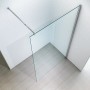Glaszentrum Hagen Walk-In Duschwand, 160x200cm, Klarglas mit Stabilisationsstange.