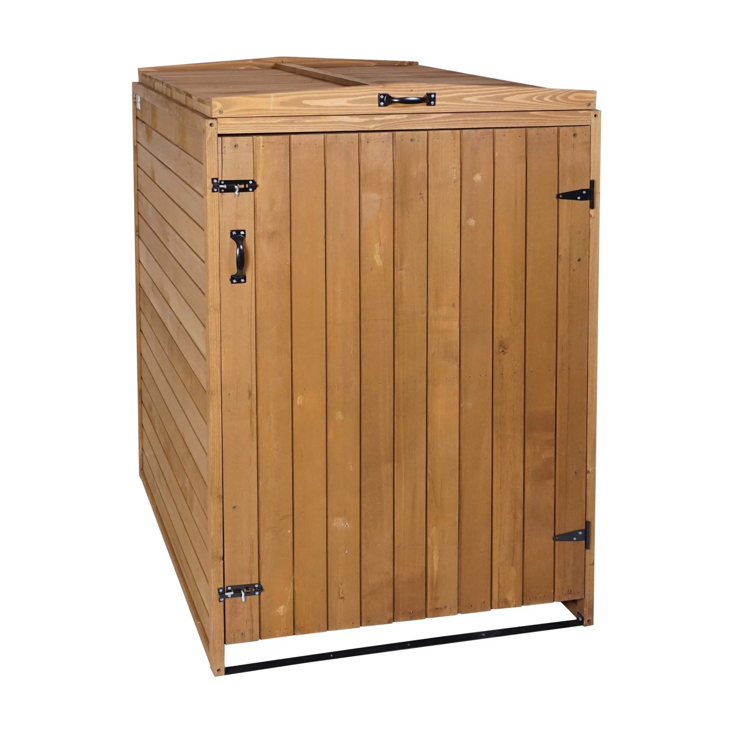MCW 1er-/2er-Mülltonnenverkleidung H74 Braun 126x80x98cm