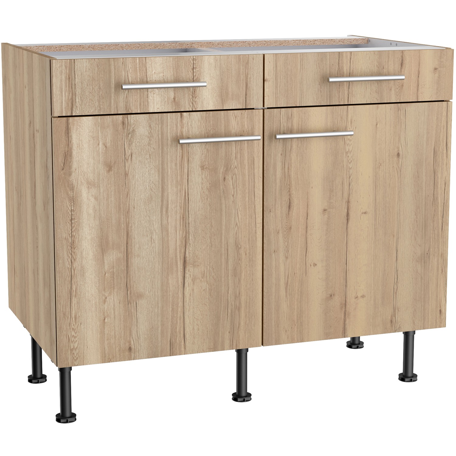 Optifit Unterschrank Erik290 100 cm x 87 cm x 58,4 cm Wildeiche günstig online kaufen