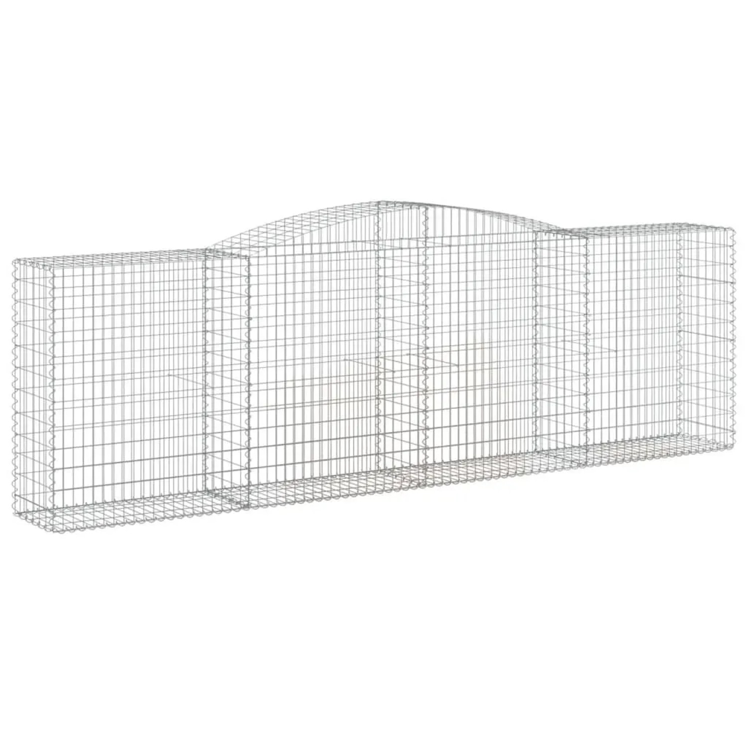 vidaXL Gabionen mit Hochbogen 10 Stk 400x50x120/140cm Verzinktes Eisen 3147017