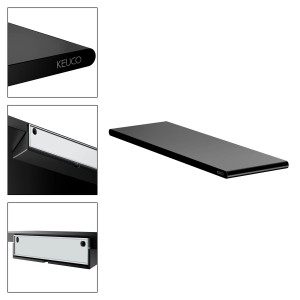 Keuco Duschablage Rose, 33 cm, schwarz-matt, zur Wandmontage im Bad.