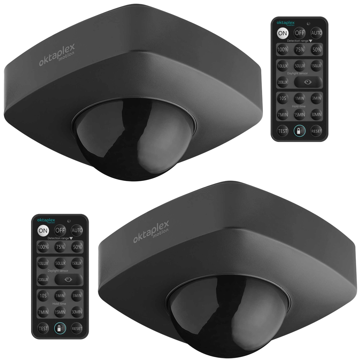 Oktaplex Tim Außen Bewegungsmelder 360° 2er Set Decke inkl. Fernbedienung I günstig online kaufen