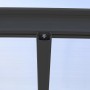 Detailansicht Westmann Rundbogen-Einzelcarport, anthrazitfarbene Aluminiumkonstruktion mit Befestigung.