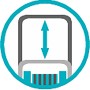 Symbol für den höhenverstellbaren Griff des Gardena Schlauchwagen CleverRoll S.