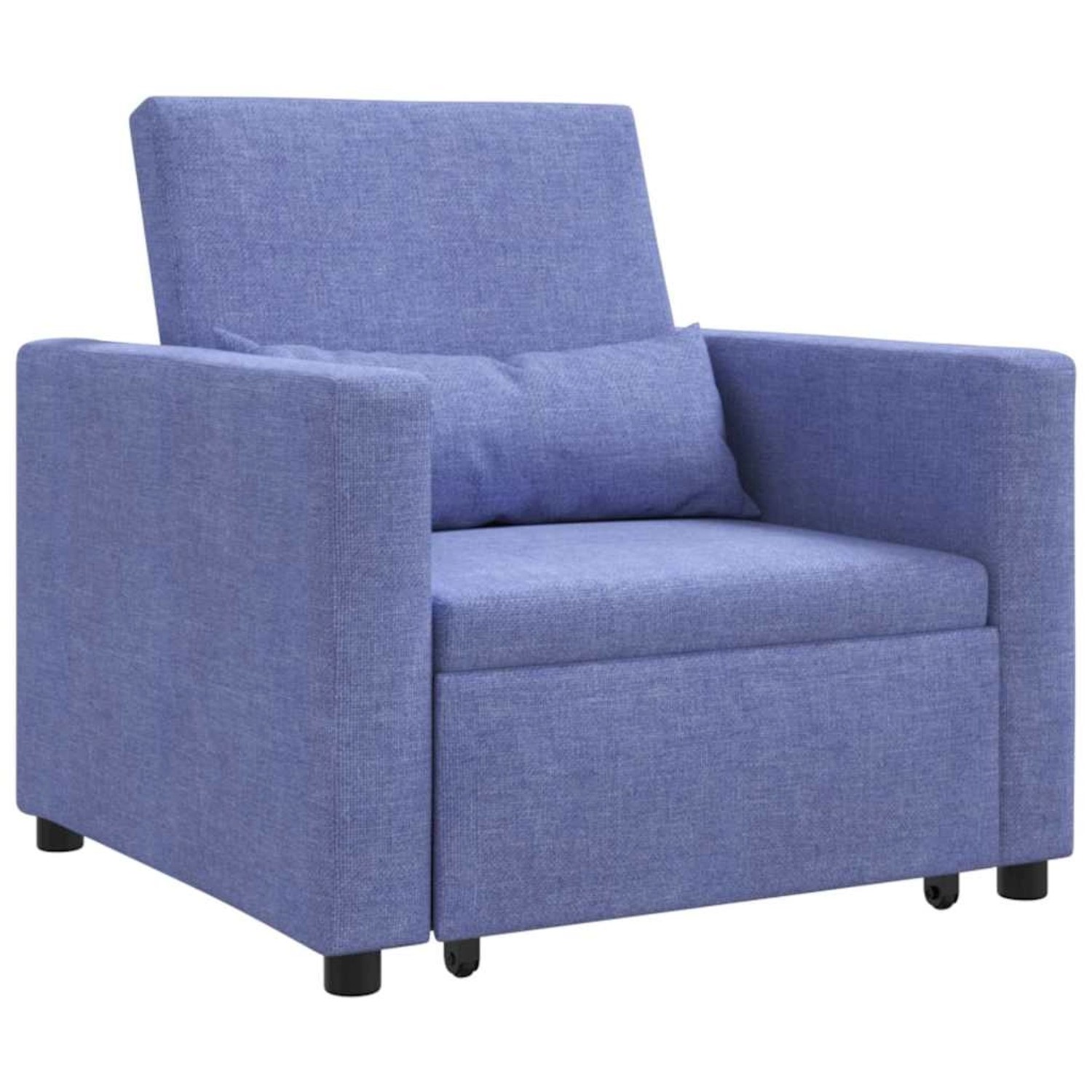 vidaXL Einzel-Schlafsofa mit Rädern Jeansblau 90 x 165 x 87 cm Stoff 420026 günstig online kaufen