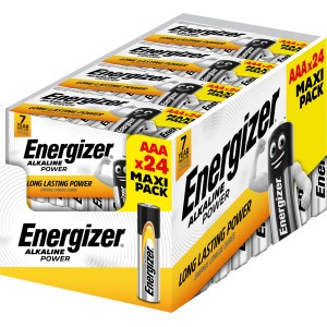 Energizer Alkaline Power AAA Batterien, 24er Packung. Langlebige Micro-Batterien für den täglichen Gebrauch.
