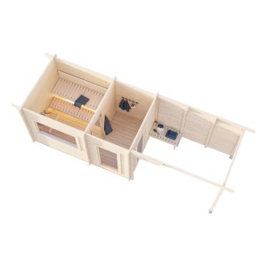 Palmako Sauna Sanna Naturbelassen 630 cm x 210 cm