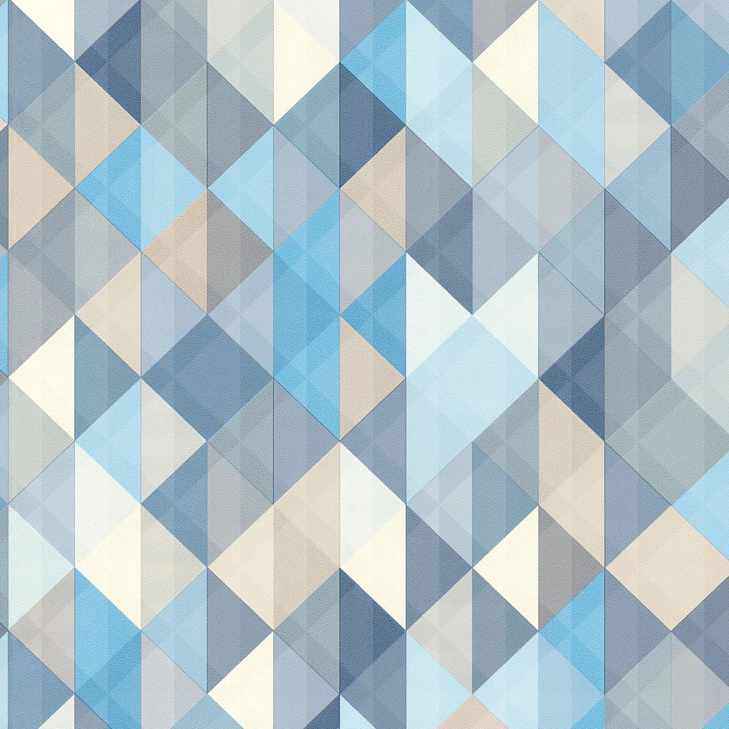 PROFHOME 367863-GU Grafik Tapete Geometrisch Matt Blau Grau Beige 0,53 m x günstig online kaufen