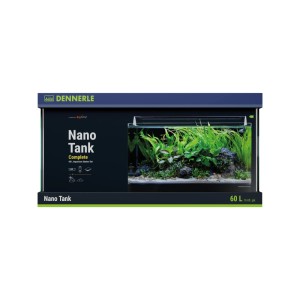 Dennerle Nano Aquarium Komplettset 60L mit Pflanzen, Deko und LED-Beleuchtung.