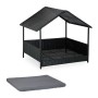 Relaxdays Hundeliege Polyrattan Anthrazit Mit Dach 81 cm x 90 cm x 68 cm 9,7 kg_5