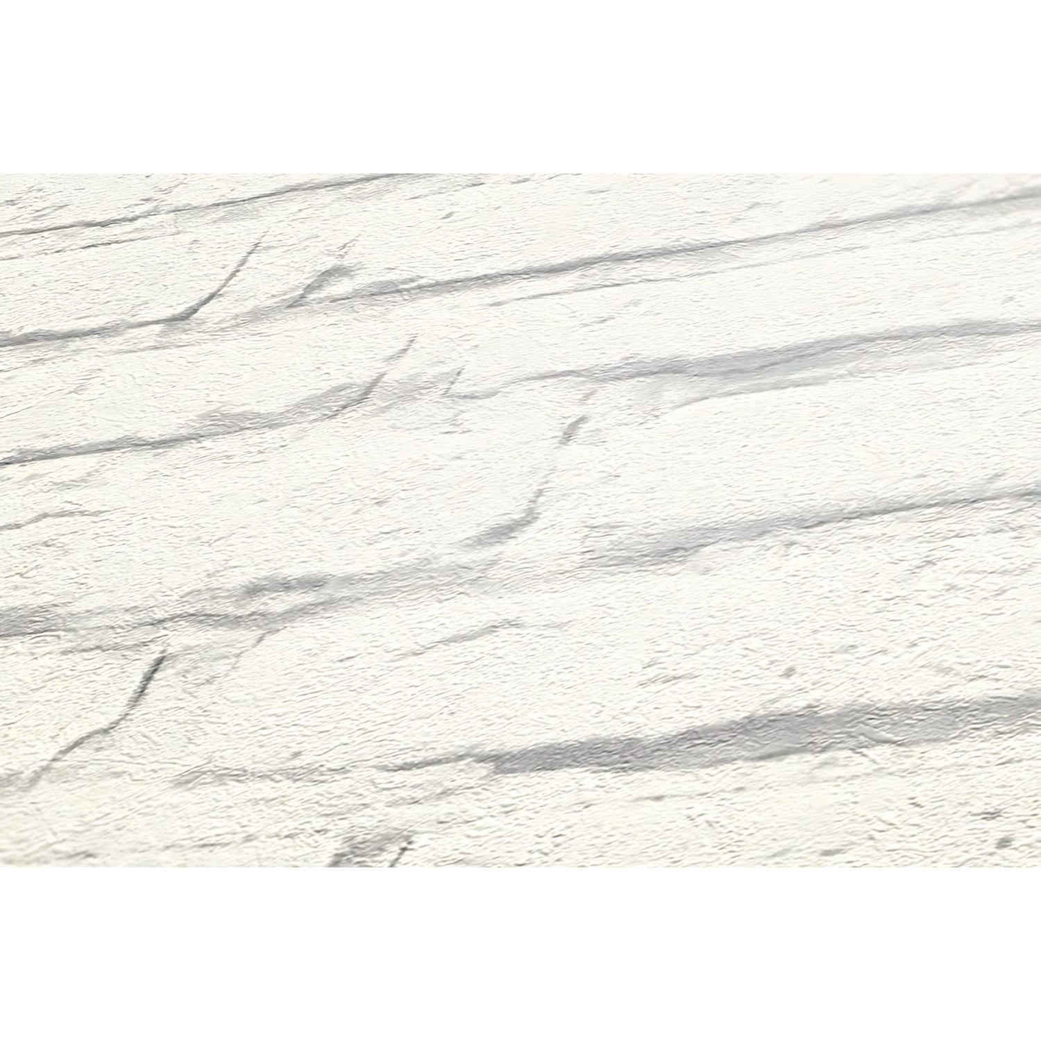 PROFHOME Vliestapete in Steinoptik, matt, grau-weiß. Dekorative Tapete für Innenräume.