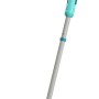 Leifheit Clean Twist Disc Mop Ergo Set mit blau-weißem Wischmopp und Teleskopstiel.