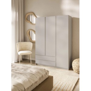 Selsey Kleiderschrank Bemmi mit Zwei Schubladen 150 cm Kaschmirgrau