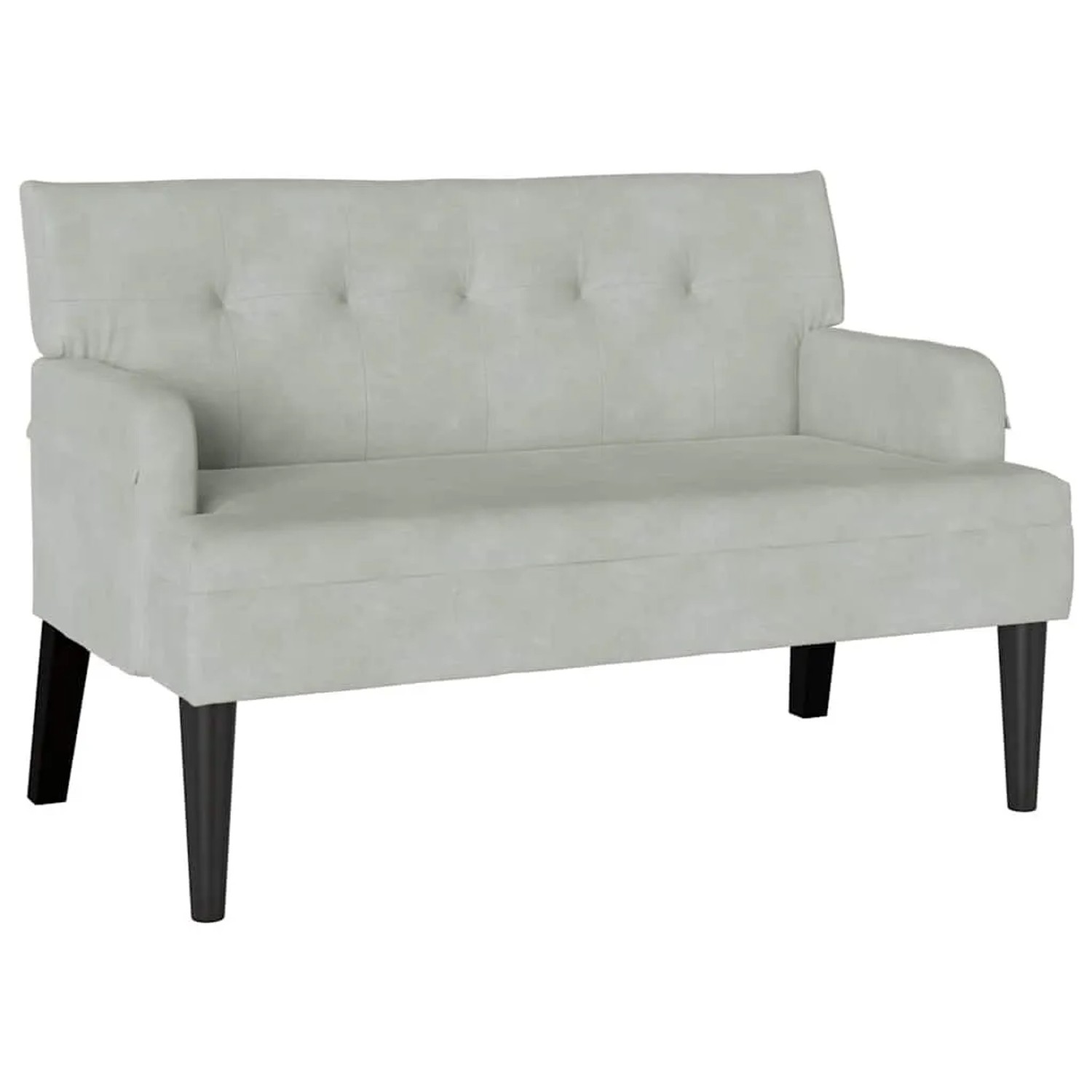 vidaXL Chesterfield Bank Hellgrau 112 x 65,5 x 75 cm Samt 42019286
