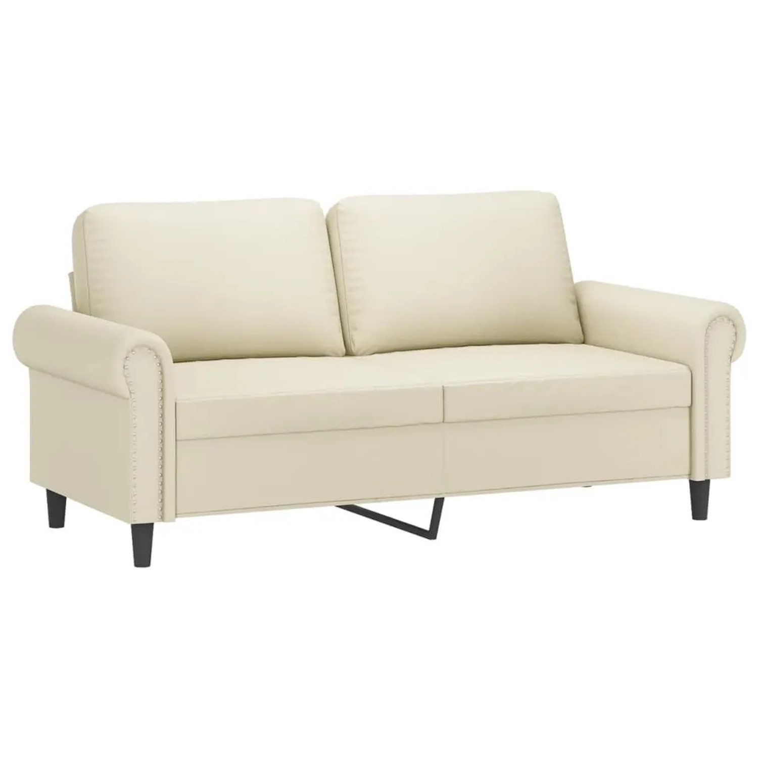 vidaXL 2-Sitzer-Sofa Creme 140 cm Kunstleder 359505 günstig online kaufen