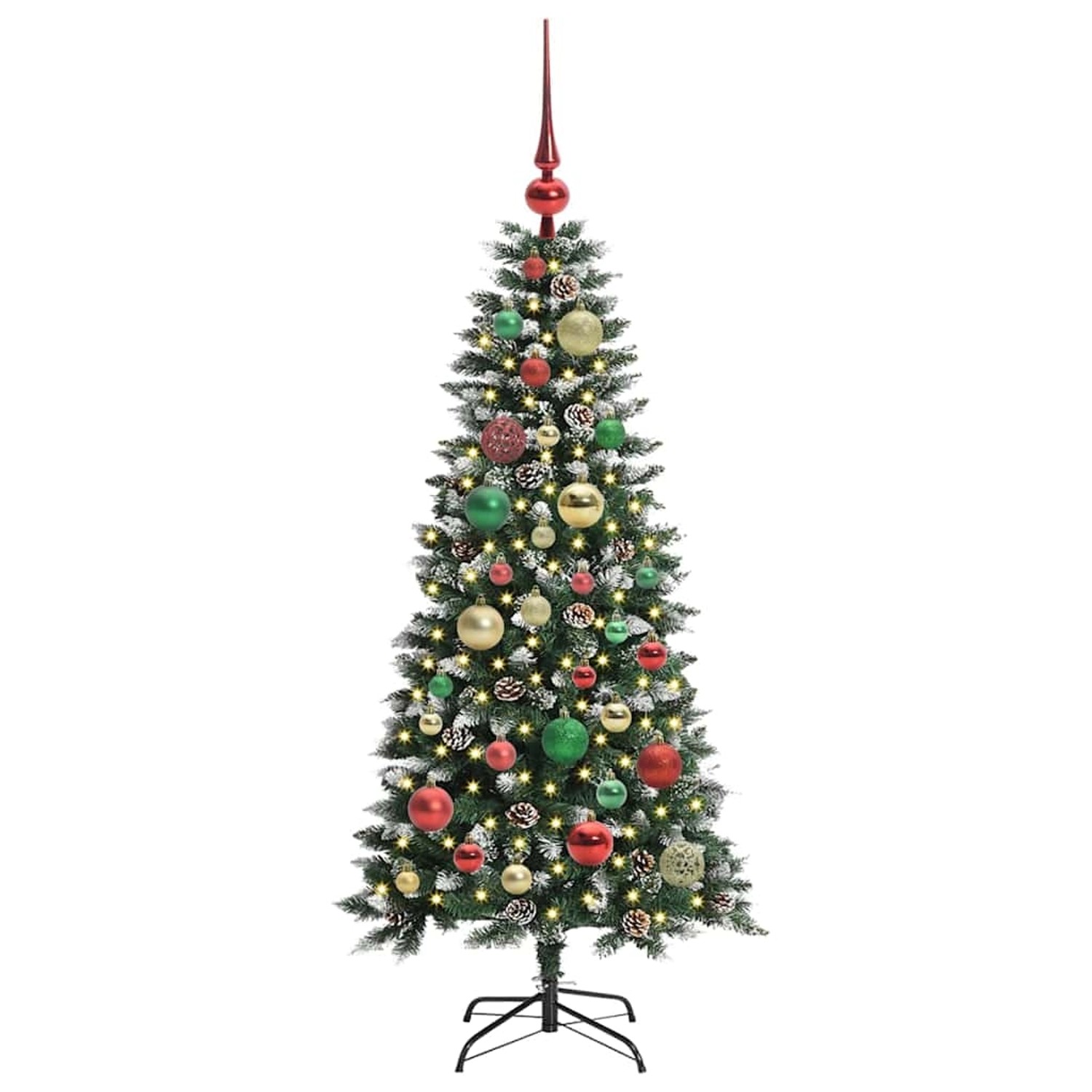 vidaXL Künstlicher Weihnachtsbaum mit 150 LEDs Grün 55 x 55 x 120 cm 3395804